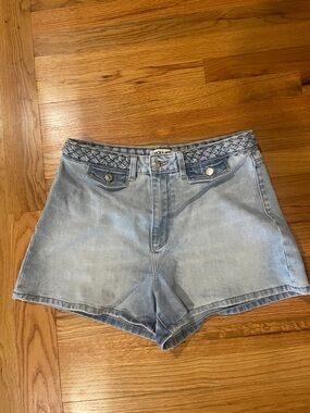 ROLLA'S Light Wash Braided Waist Denim Shorts size 31